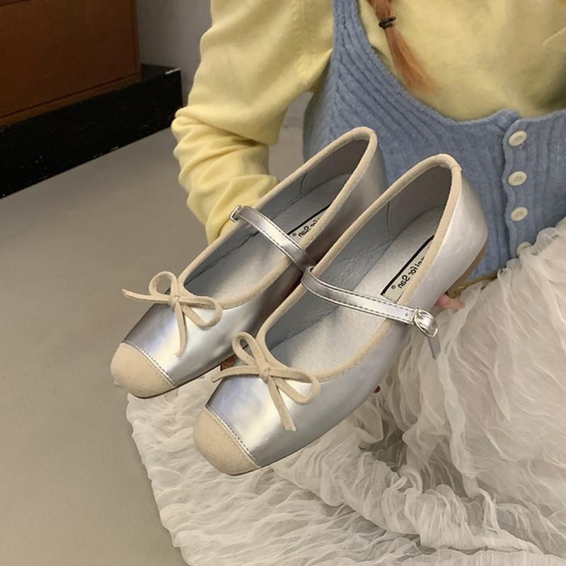 Bailamos 2025 Женские туфли на плоской подошве с квадратным носком, неглубокие мягкие туфли-балетки, женские балетки-лоферы, классические женские повседневные туфли для платья