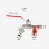 Container Faucet Adapter for Garden Watering Daily Use, 1/2 Inch Water Tap with Two 3/4 Inch GHT Outlets and Separate Shutoff Handles