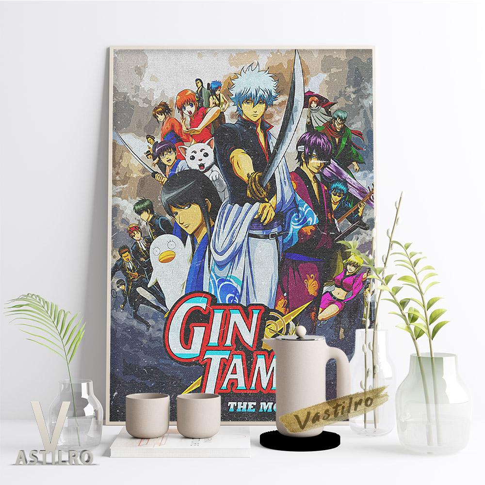 Gintama Hot Fun Comics Posters Classic Anime Characters Printing Art Wall Stickers Canvas Painting