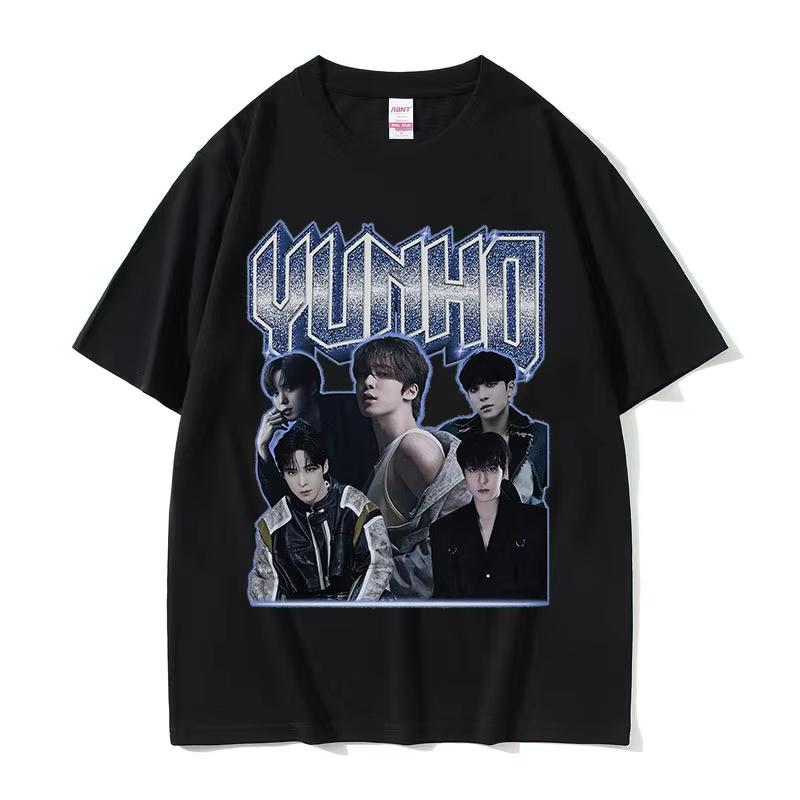 Summe Kpop Band Choi San Ateez Graphic Women Unisex Hip Hop Clothing Oversized Cotton Printed T-shirt Breathable T-shirt