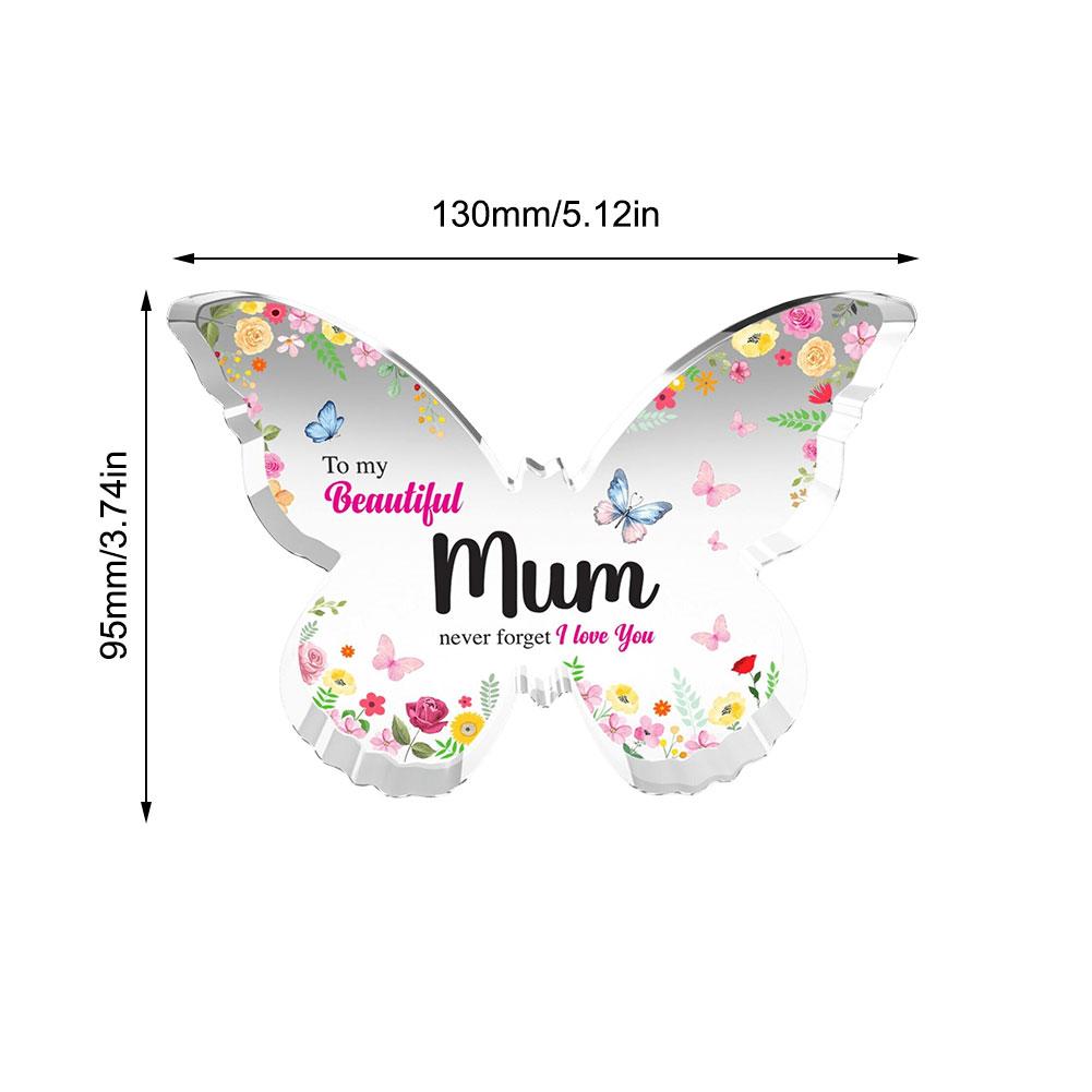 Подарки для мамы Акриловая табличка Вдохновляющий декор для стола Декоративная табличка в форме бабочки Декор для стола Подарок на День матери для мамы