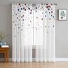 Independence Day Pentagram Sheer Window Curtains For Living Room Kitchen Children Bedroom Voile Hanging Curtain
