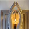 Prayer Hand Candlestick Resin Material Symbol of Faith Emotion Warmth Hope Candle Stand Peaceful Home Accent