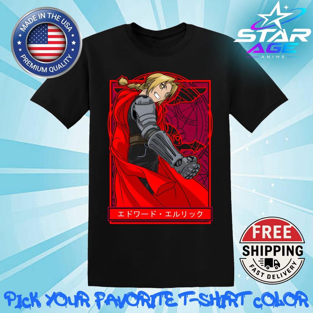 Tee Shirt T-Shirt Fullmetal Alchemist Edward Elric St Unisex Anime Style
