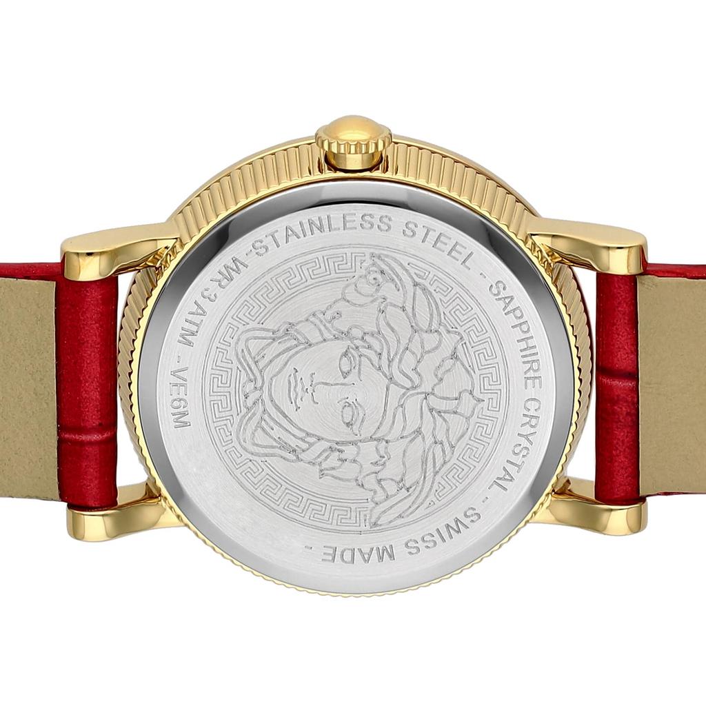 Watch STUD ICON Red Dial Stainless Steel Sapphire Glass Quartz Swiss Watch Brand VE6M00722 [Versace] Women's [Item]