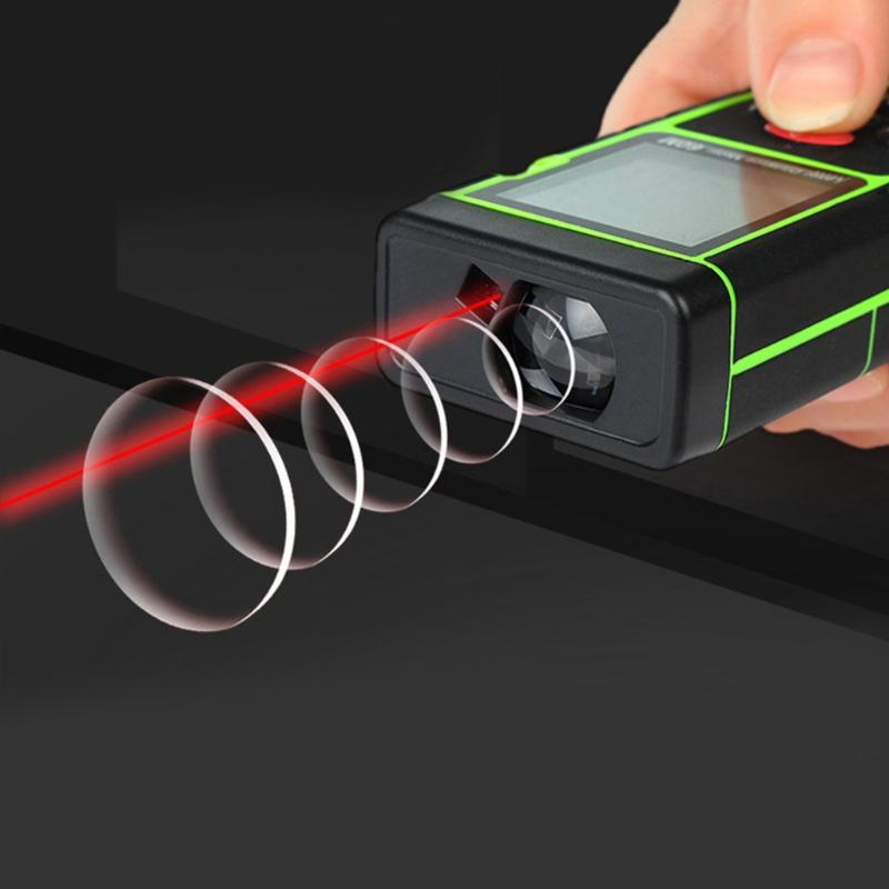 40/60/80/100m  Infrared Distance Meter Rangefinder Real-time Measurement ±3mm Accuracy Waterproof Handheld Measure