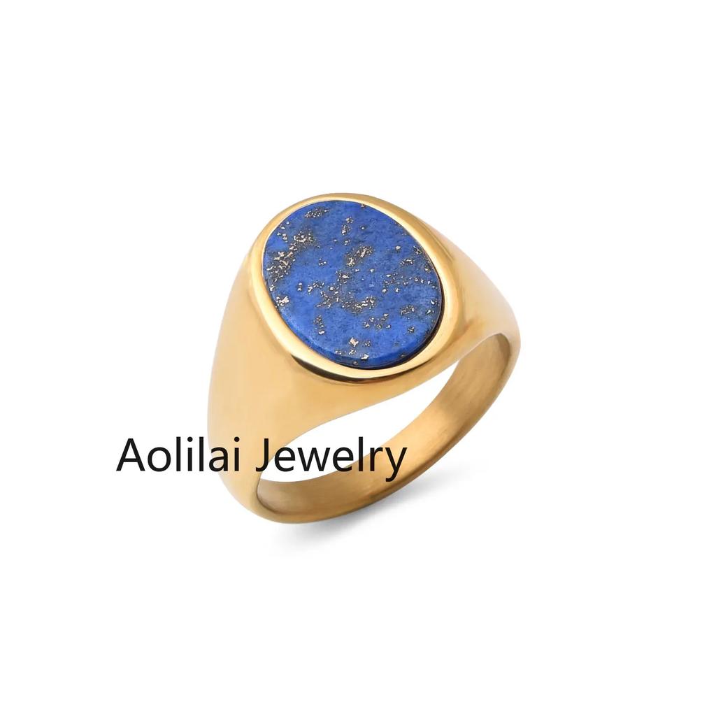 R3326 Мужские/Женские Высококачественные Кольца из Нержавеющей Стали 316L с Ониксом