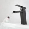 Single Handle Single Hole Wash Basin Sink Faucet Hot Cold Taps Waterfall Bathroom Faucet Deck-mounted 304 Stainless Steel Faucet
