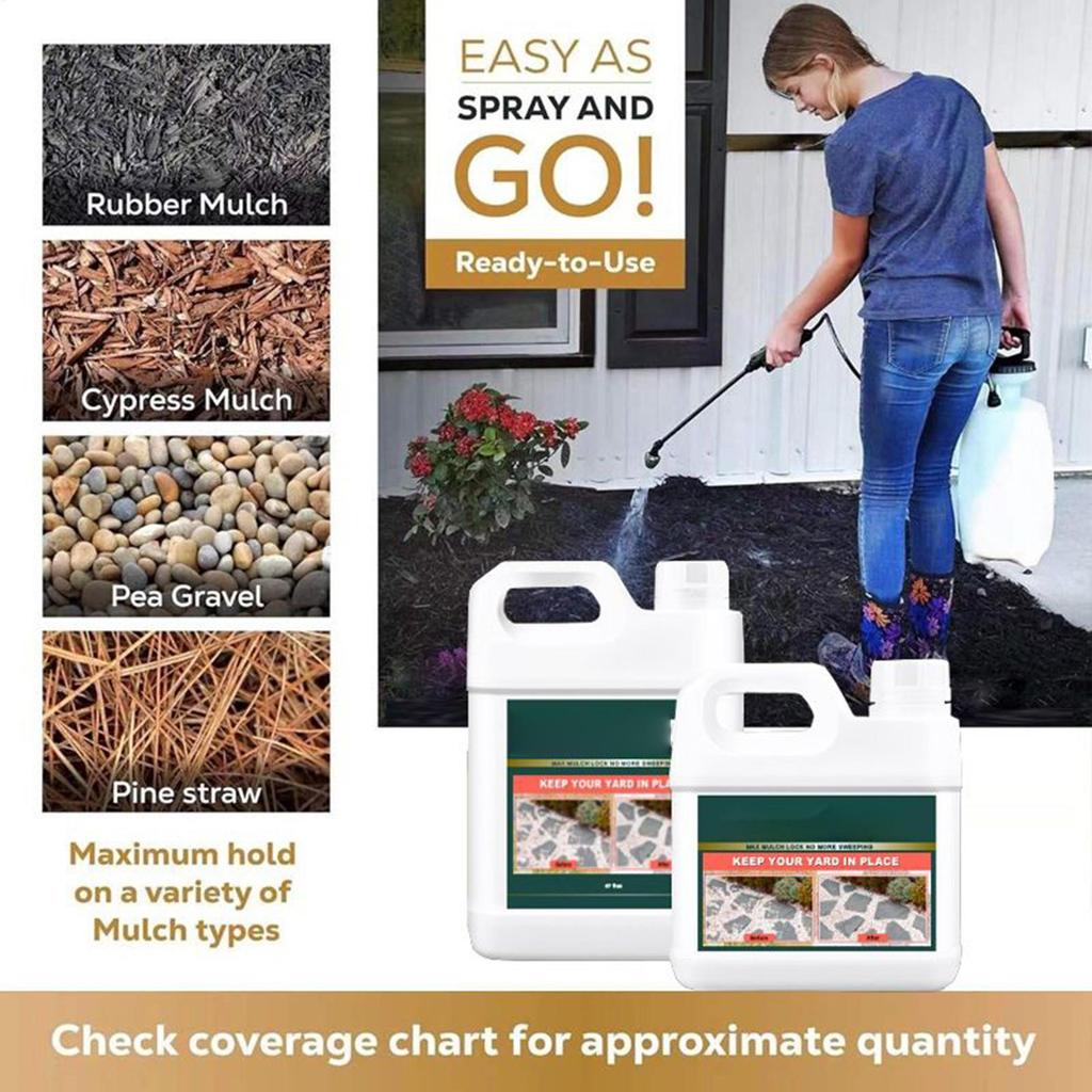 Прочный клей для ландшафтного дизайна - Невидимый клей для гальки, Постоянный связующий для гравия для подъездной дорожки, сада, дорожек