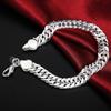 Charm Classic 10MM Whip Chain 925 Sterling Silver Bracelet for Woman Man Wedding Party Christmas Gifts Fashion Jewelry