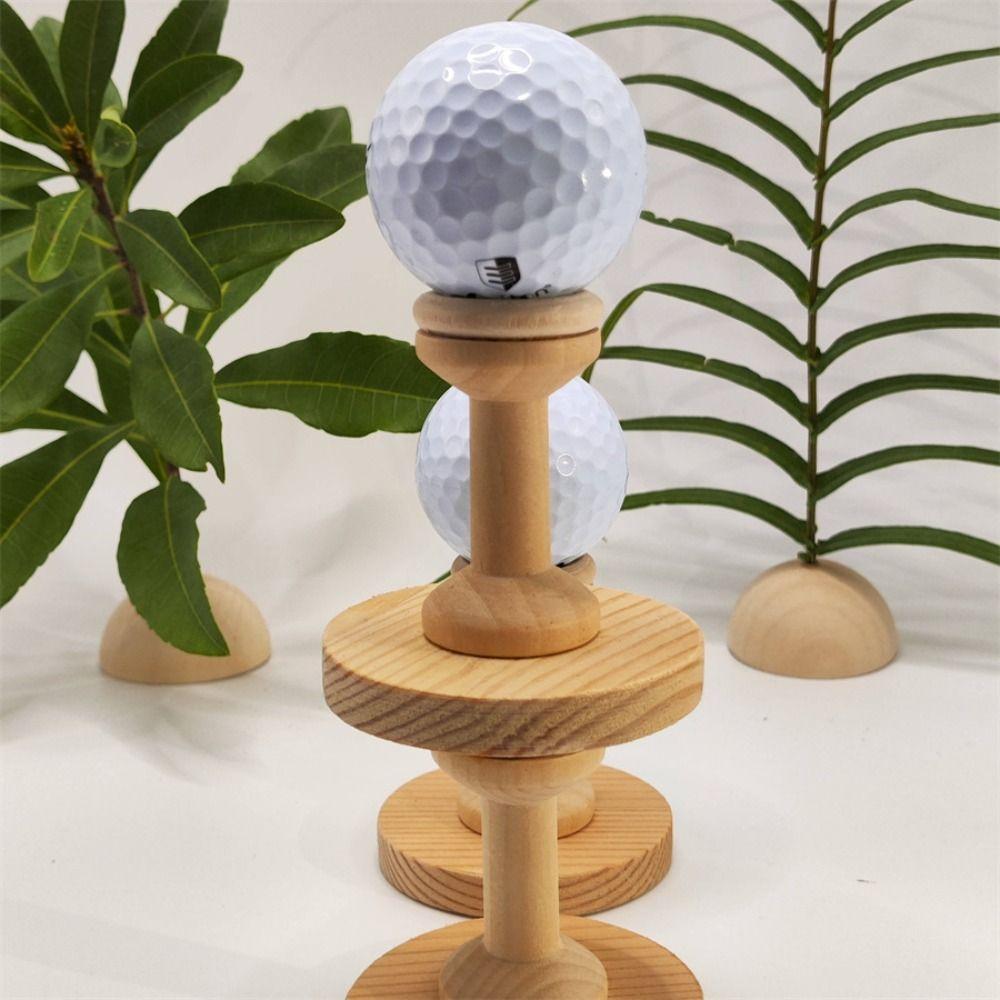 3Pcs Wooden Golf Ball Tees Easy To Install Golf Tennis Ball Support  Golf Tennis