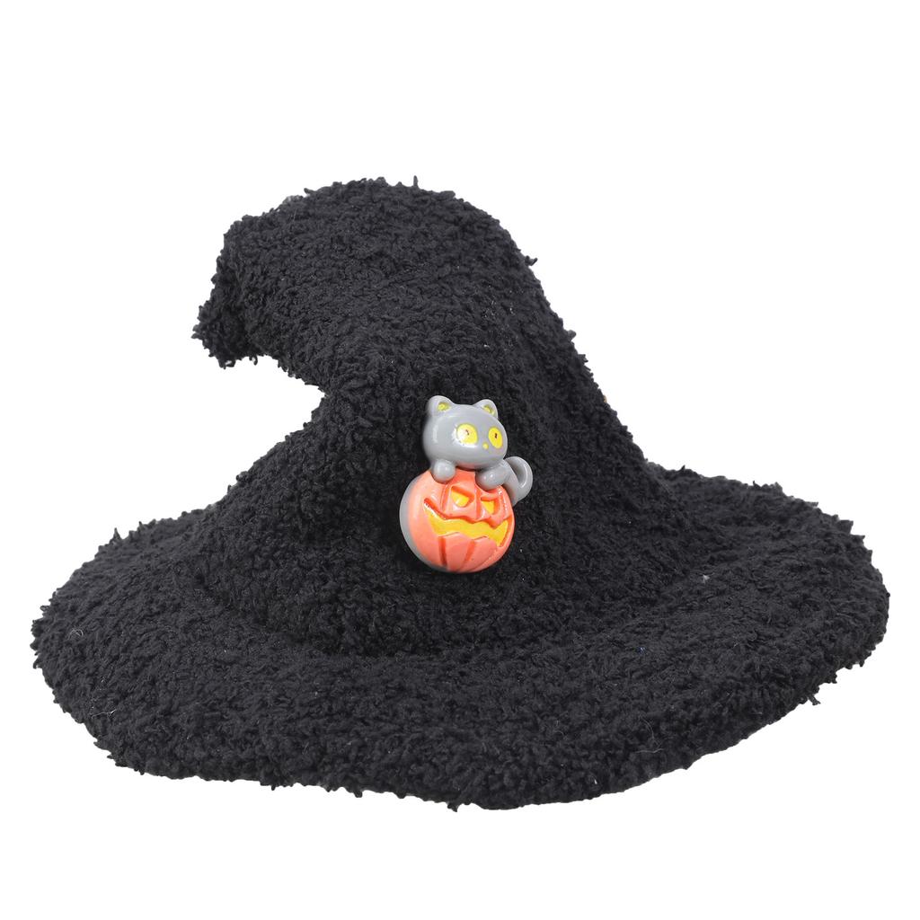 Cute Halloween Outfit Set For 15-17cm Dolls Black Witch Hat Pumpkin Top Wizard Hat And Pumpkin Top Perfect for Collector