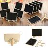 5Pcs/set Creative Mini Wooden Decorative Blackboard Wedding Party Chalkboard Sign Message Table Stand Multifunction Decoration