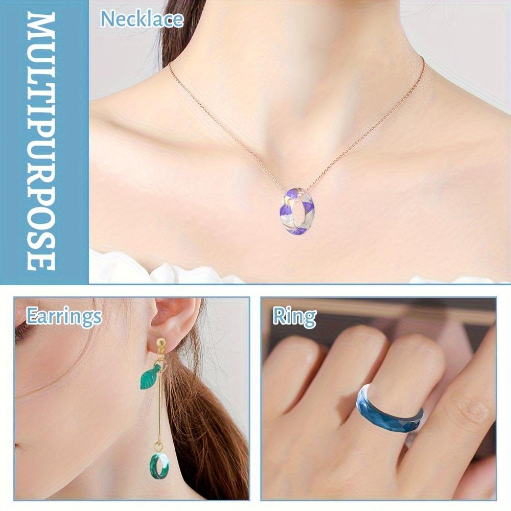 Набор из 4 шт. форм для колец из смолы для DIY - Легкая выемка, Гибкий силиконовый материал, Универсальный инструмент для изготовления украшений для креативного рукоделия