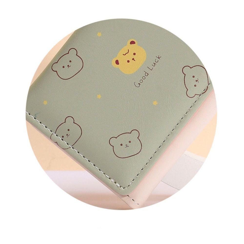 Collapsible Bear Print Wallet Cartoon Short Wallet Mini Coin Purse Student