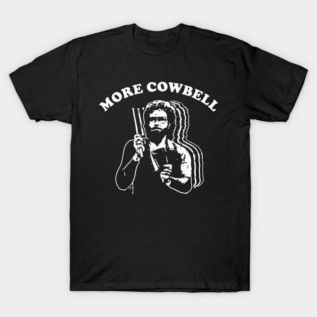 Men Black Print T-shirt Funny More Cowbell Please Vintage Aesthetic Saturday Joke No-Cut Transfer Paper Print Cotton Tshirt