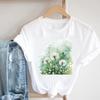 (Asian Size) Women Sweet Plant Trend 90s Casual Top Clothing Fashion Print Lady Female Short Sleeve T Shirt Tee Graphic T-shirts