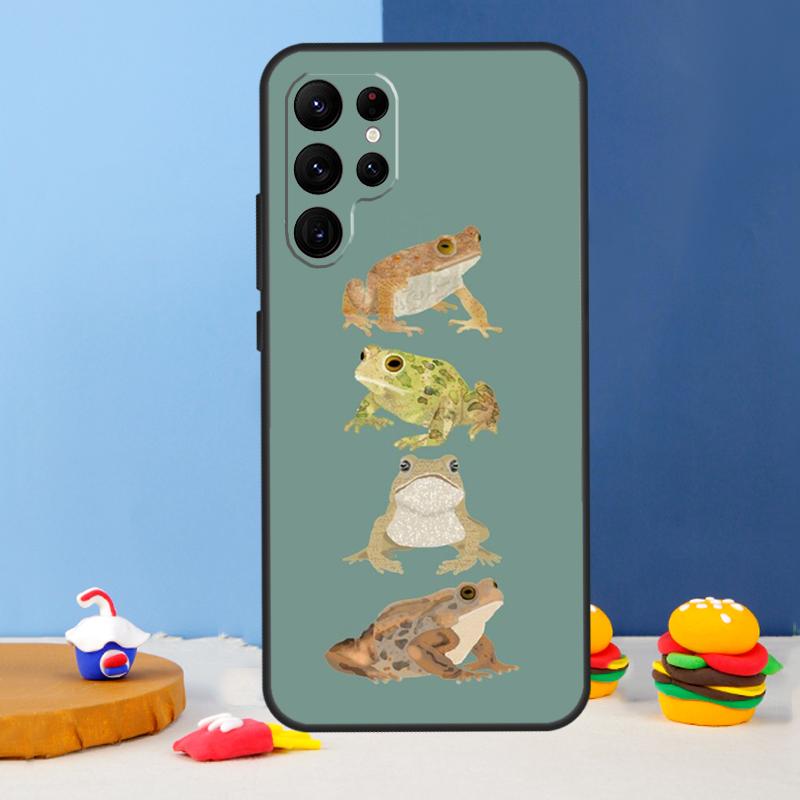 Мультяшные лягушки Чехол для телефона Для Samsung Galaxy S25 Ultra S9 S10 S20 S22 S21 FE S23 Plus S24 Ultra Чехол Coque
