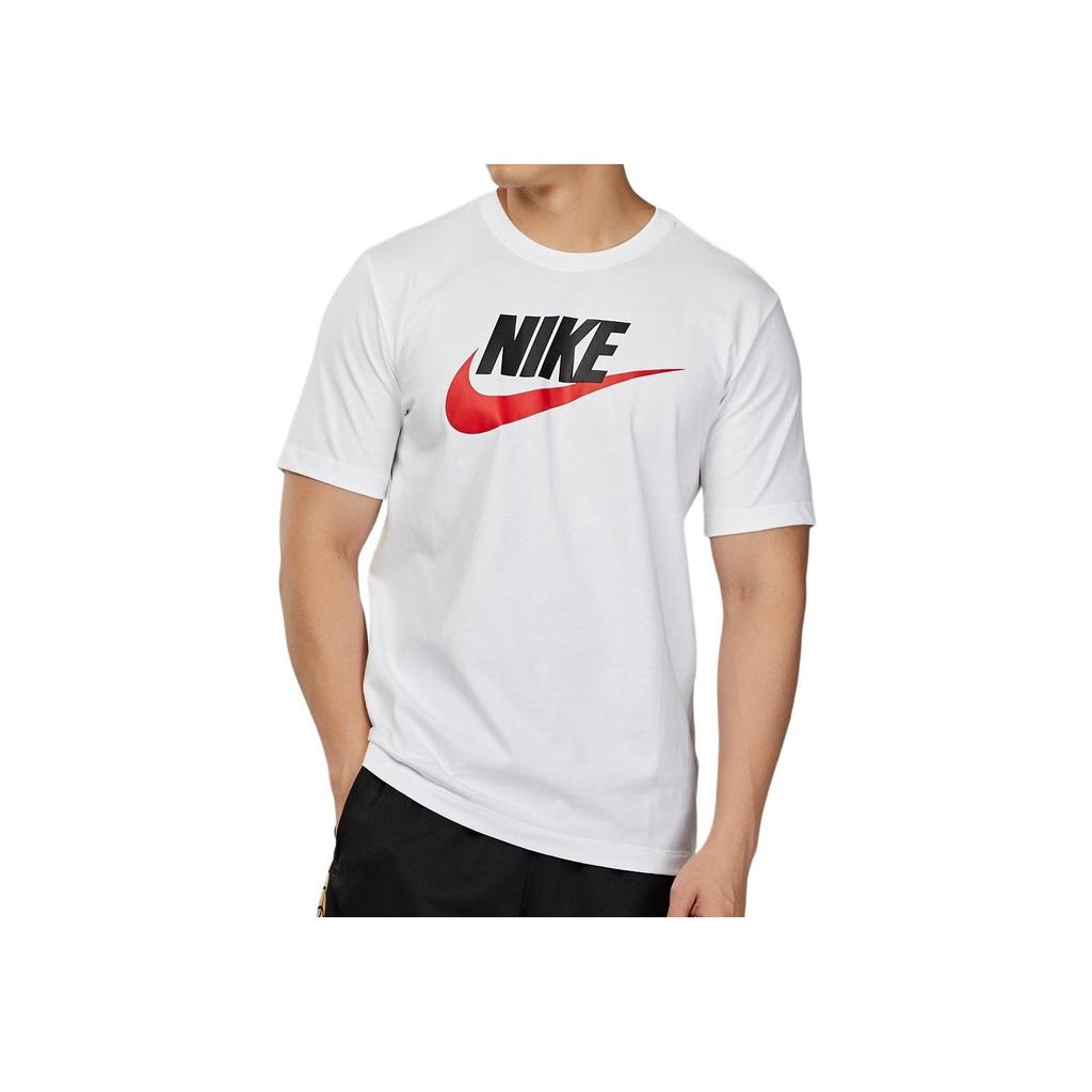 Nike Спортивная футболка с коротким рукавом с логотипом, мужские топы, белые DX1986-101