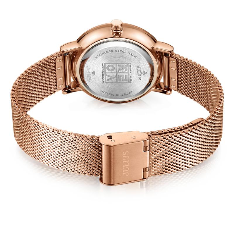 Real Small Function Hand Japan Quartz Mov't Women's Watch Julius Stainless Steel Hours Girl's Birthday Gift Box
