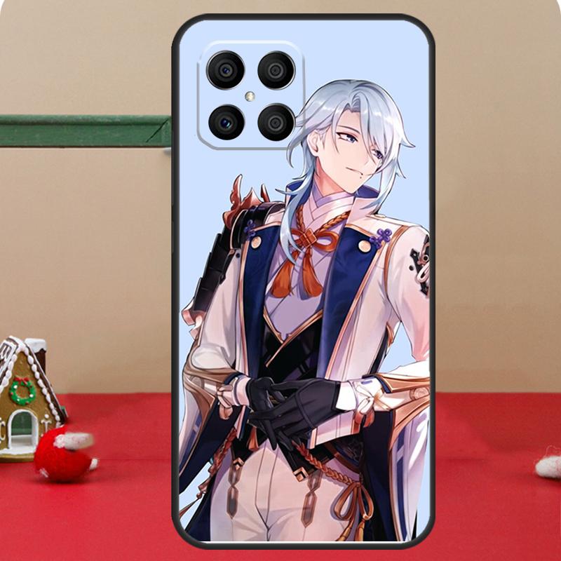Чехол Genshin Impact Kamisato Ayato для Honor Magic 8 7 6 Pro Honor 200 400 70 90 Lite X8c X8b X9a X9b X9c X9d Win RT Чехол