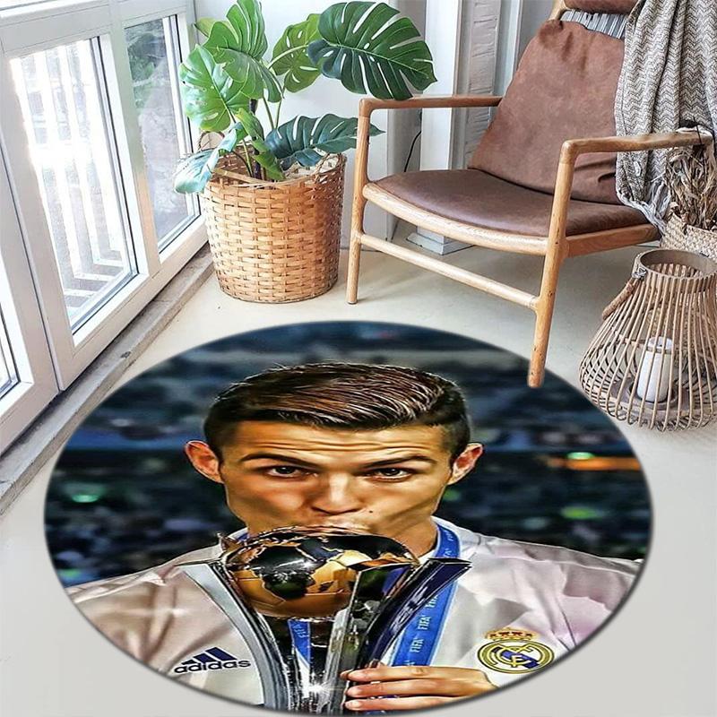 Cristiano Ronaldo Football Legend Carpet Printing Suitable For All Seasons Protective Pad Office Chair Cushion Dormitory Decoration