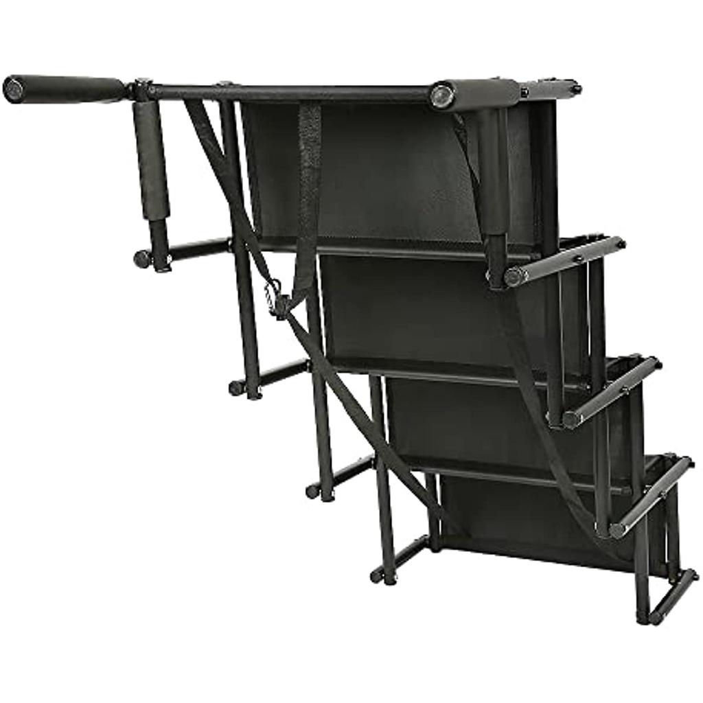 5-ступенчатая легкая складная рампа для автомобиля. Складная лестница для собак. Выдерживает вес до 200 фунтов. Подходит для большинства автомобилей, грузовиков, внедорожников, кроватей и диванов.