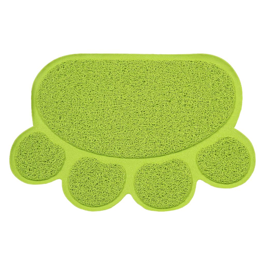 Коврик для кошачьего туалета предотвращает скольжение, водонепроницаемый мягкий коврик в форме лапы из ПВХ для кошачьего туалета для пола в помещении