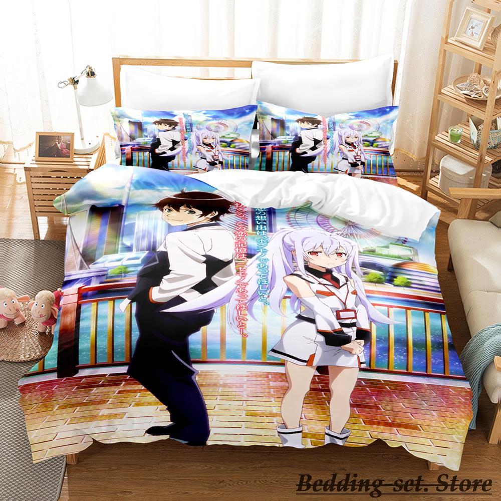 PLASTIC MEMORIES Комплект постельного белья Односпальный Полный Queen King Размер Комплект постельного белья Взрослый Детская Спальня Комплекты с пододеяльником Аниме Parure De Lit Кровать