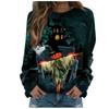 Женская толстовка с капюшоном, сексуальная, элегантная, с круглым вырезом, с 3D-принтом, с длинным рукавом, женские осенне-зимние пуловеры