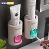 Automatic Toothpaste Dispenser Dust-proof Toothbrush Holder Wall Mount Stand Bathroom Accessories Set Toothpaste Squeezers