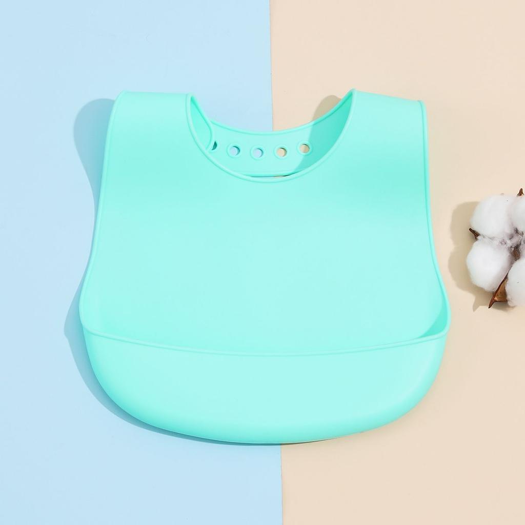Children's silicone bib saliva pocket baby clothes silicone rice pocket eating baby bib waterproof bib saliva towel