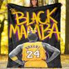 Black Mamba Spirit Print Flannel Blanket, Soft Warm Lightweight Throw Blanket for living Room,Sofa Bed Camping office