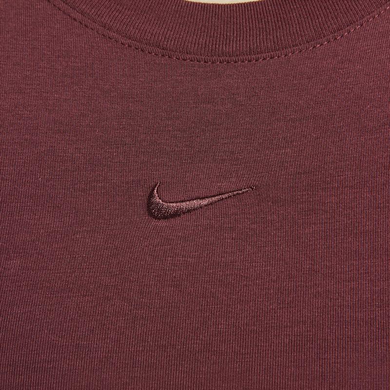 Nike Футболка Nsw Chill Knit Round Neck Slim Fit с коротким рукавом, женские топы, темно-красный HF5323-625