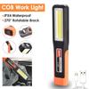 1Pc Outdoor Portable USB Rechargeable Work Light Magnetic COB LED Flashlight Hanging Lamp with Built-in Battery Camping Torch