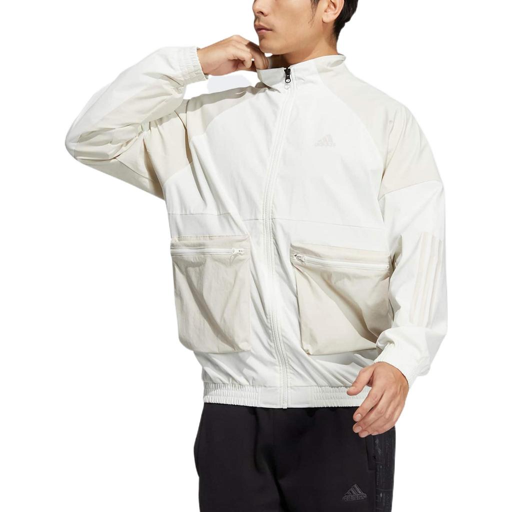 adidas Куртки Мужские Белые Стойка Умеренные Рабочая одежда HN9010