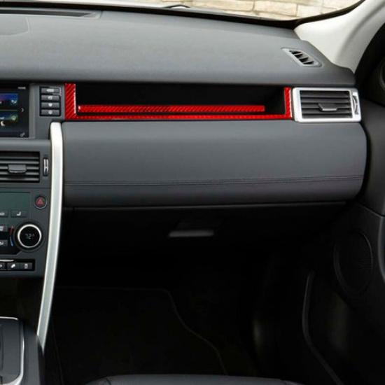 Red Carbon Fiber Passenger Side Dash Cover Trim For Land Rover Discovery Sport