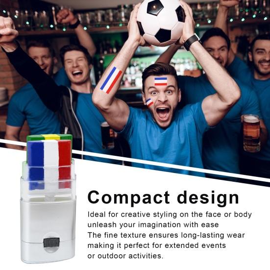 3 цвета Патриотическая краска для лица Спортсмены Любители спорта Взрослые Дети Крем для рисования лица Спортивные мероприятия Хэллоуин Косплей Вечеринка Лицо Боди-Арт Косметика