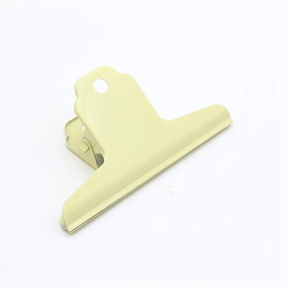 Color Simple Large Ticket Clip School Office File Folder Student Stationery Test Paper Storage Clip Note Clip