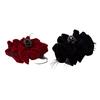 Women Hair Claw Large Pleated Velvet Multi-Layered Bowknot Decor Versatile Hair Clamp