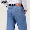JOW Мужские эластичные хлопковые джинсы свободного прямого кроя