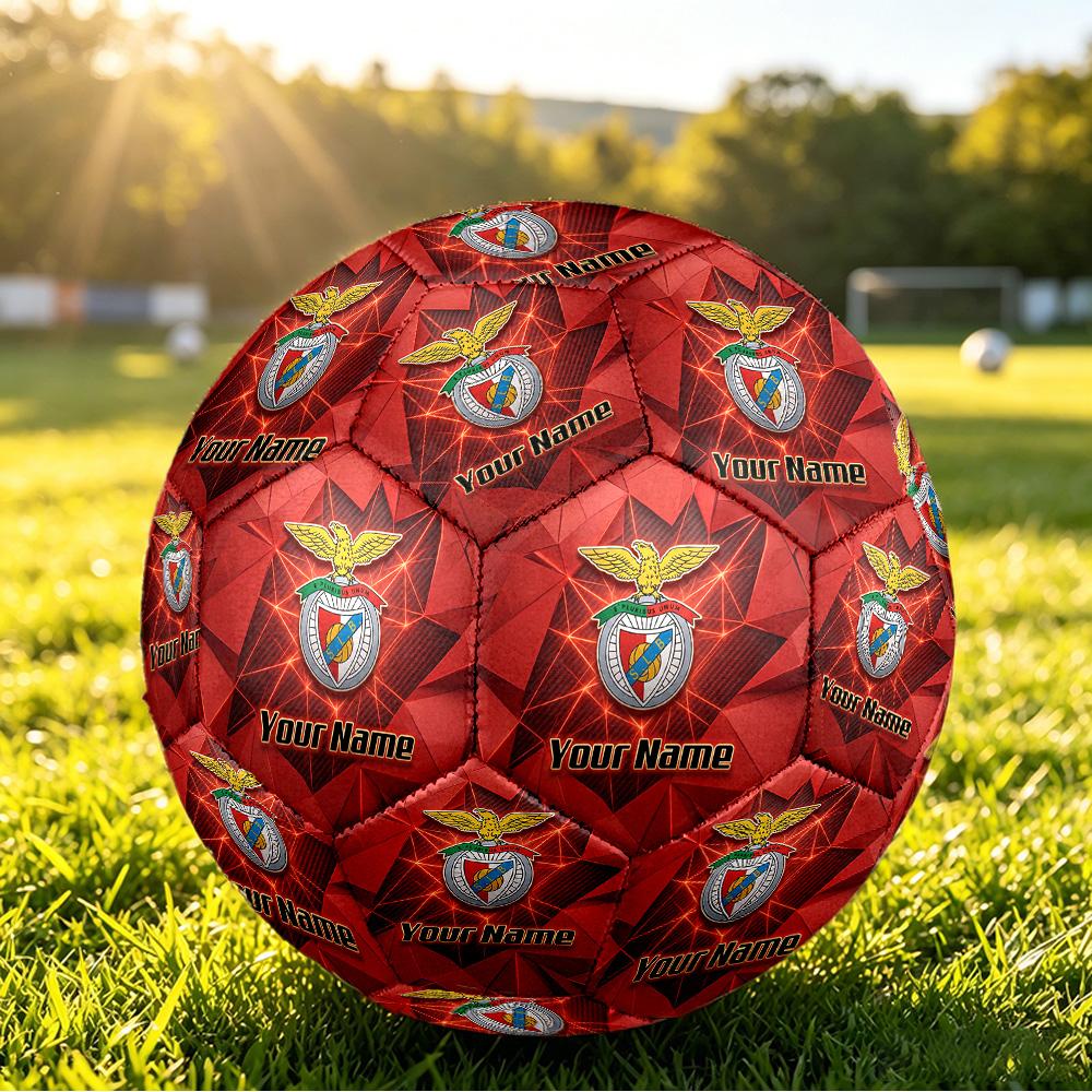 Personalized Size 5 Football Benfica Pattern Outdoor Game Sports Ball Gift