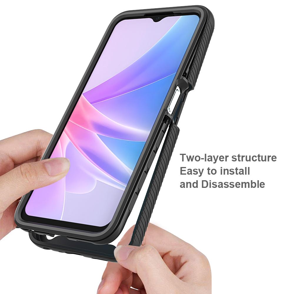 Гибридный противоударный чехол-броня 2 в 1 для OPPO A78 5G CPH2483 CPH2495 Рамка из ТПУ-пластика Прозрачная акриловая крышка Fundas