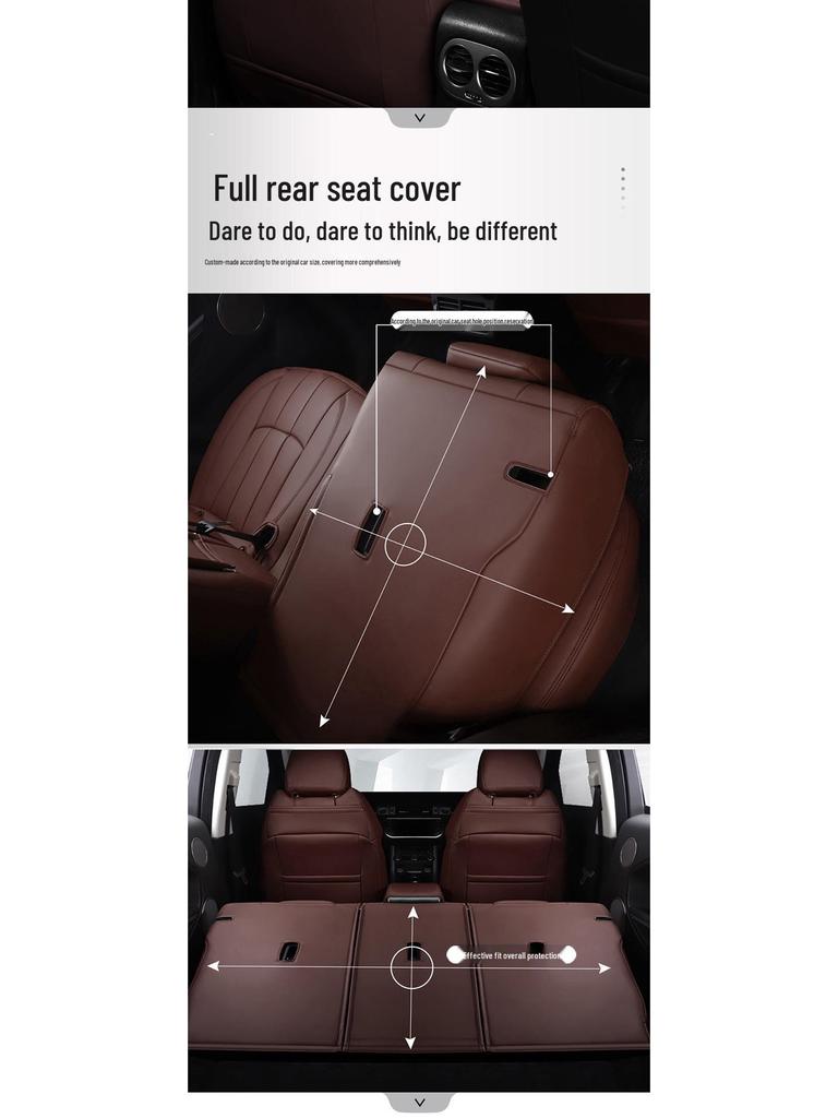 Buick Envision All-Season Full Surround Leather Seat Cushion with Embroidered Logo for Five Seats