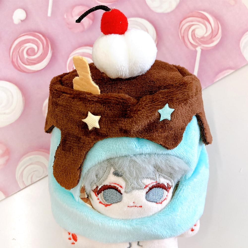 Chocolate Mint Plush Kigurumi Cap for 10cm Plush Toys, Kigurumi Accessories, Otaku Activities, Doll Mascot, K-Pop Doll Costume [Used]