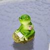Resin Garden Frog Statue Cute Animal Sculpture Garden Decoration Frog Ornament  Home