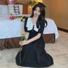 2025 Summer French Retro Tea Break Hepburn-Style Waist-Slimming Black Maxi Dress