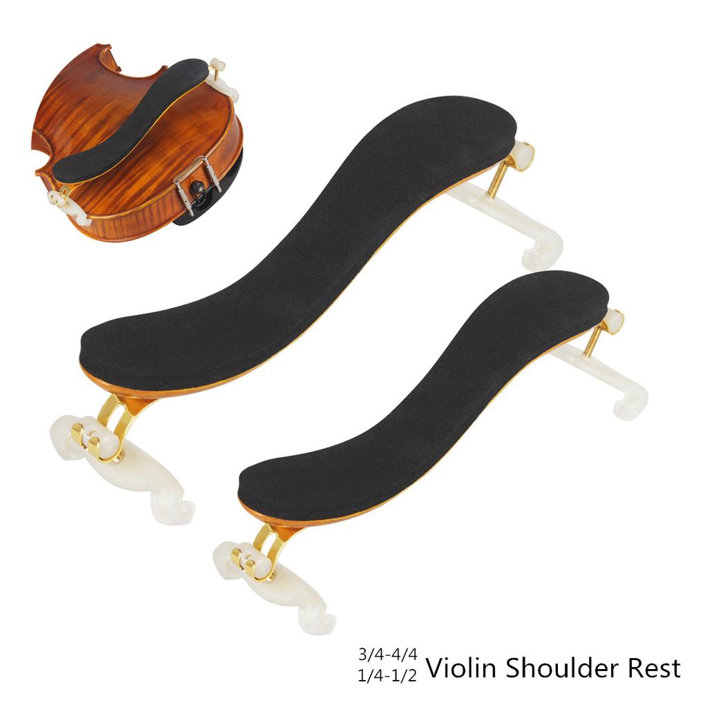 Adjustable Maple Wood Thick Soft Violin Shoulder Rest Padded for 4/4 3/4 Fiddle