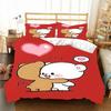 Kawaii Bubu и Dudu 3D Printing Anime Комплект постельного белья Пододеяльник Одеяло Кровать Односпальная Двуспальная Полная King Queen Size Комплект постельного белья для детей
