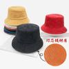 2025 New Double-sided Light Board Corduroy Bucket Hat Women's Thermal Basin Hat Showing Face Small Bucket Hat